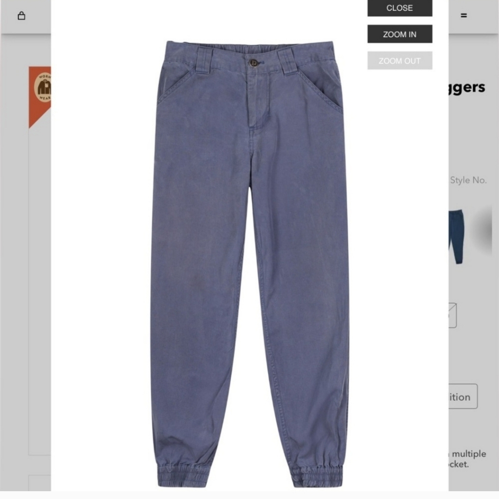 Patagonia Navy blue women’s cotton joggers hiking lounge pants outdoors 6